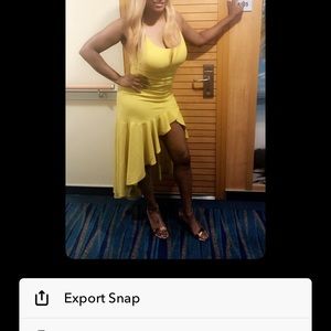 Yellow high low dress